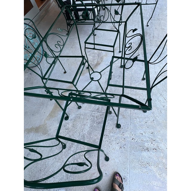 Vintage Outdoor Patio New Powdercoating, 5 Pieces For Sale - Image 4 of 6