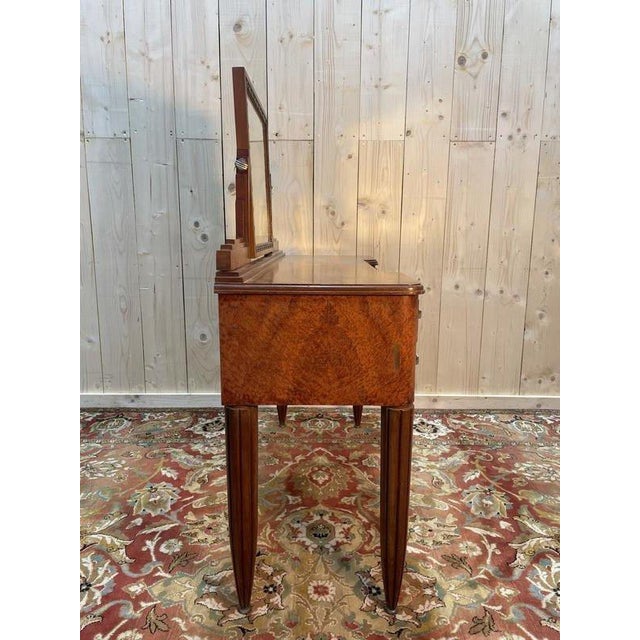 Art Deco Dressing Table in Thuya Burl Veneer For Sale - Image 3 of 5