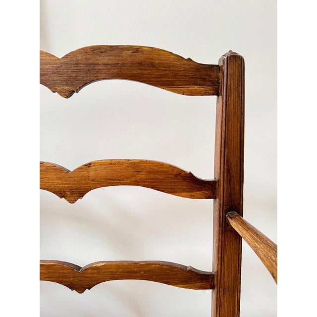 Textile French Provincial Rush Seated Bench, 19th Century For Sale - Image 7 of 10