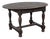 19th Century Swedish Black Painted Oak Oval Side Table For Sale