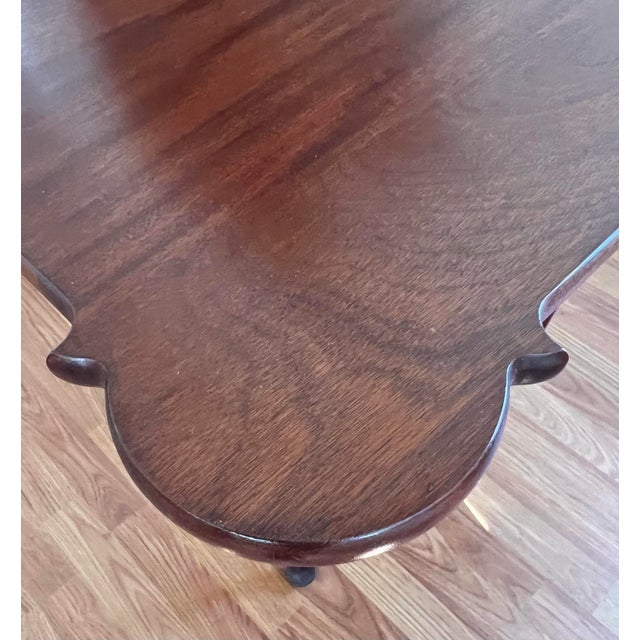 Wood 18th Century Reproduction Mahogany Porringer Top Tea Table For Sale - Image 7 of 8