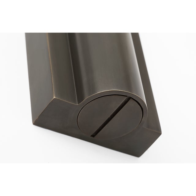 Visual Comfort Ian K. Fowler for Visual Comfort Signature Ellington 24" Slimline Bath Light in Bronze with White Glass For Sale - Image 4 of 7