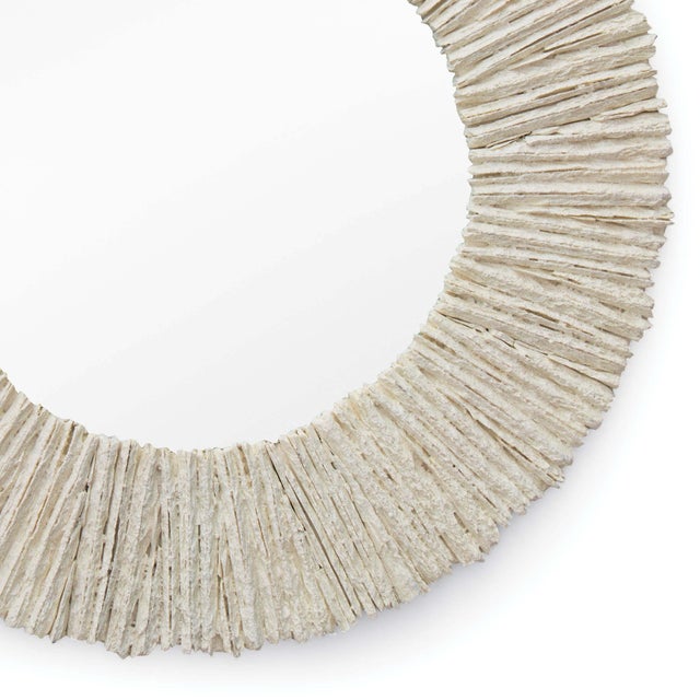 Traditional Regina Andrew Modern Slate Mirror Round in Natural For Sale - Image 3 of 5