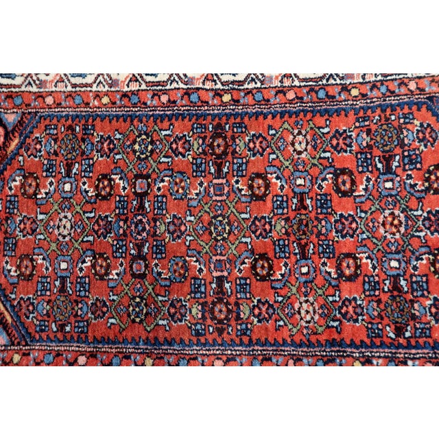 Red 1970s, Handmade Vintage Persian Hamadan Rug 2.4' X 4.1' For Sale - Image 8 of 11