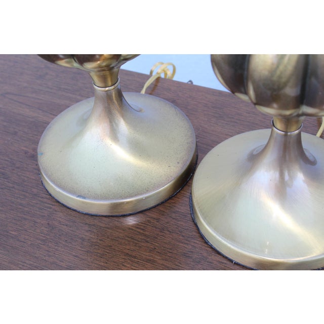 1950s Patinated Brass Stiffel Table Lamps - a Pair For Sale - Image 9 of 10