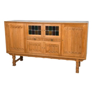 1970s Vintage Danish Oak Sideboard in the Manner of Henning Kjærnulf For Sale