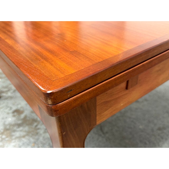 Danish Modern Wood Extension Dining Table, Vintage For Sale - Image 10 of 12