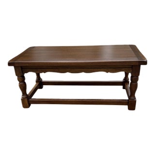 Vintage Solid Wood European Coffee Table For Sale