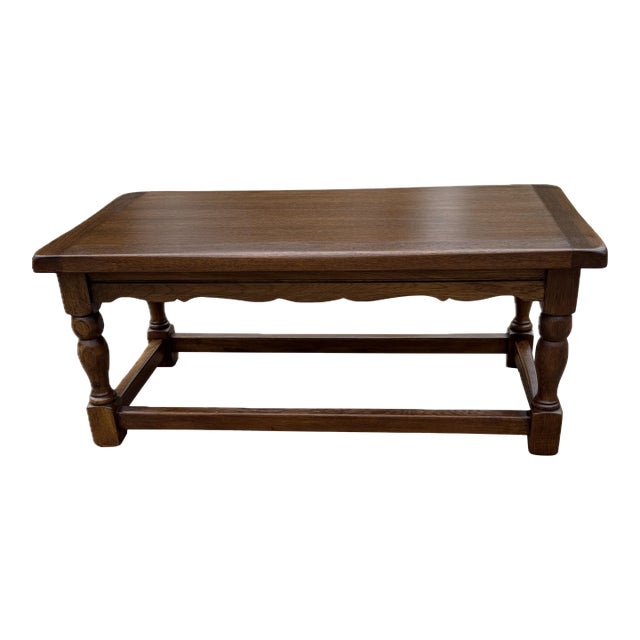 Vintage Solid Wood European Coffee Table For Sale