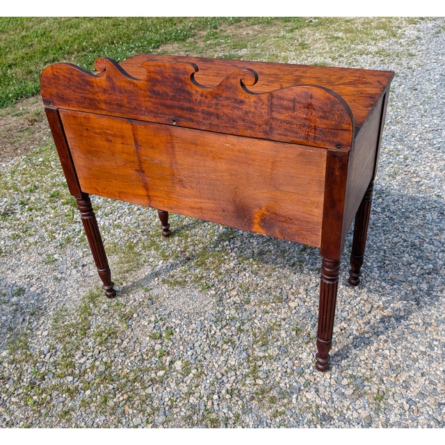 Antique Cherry Dressing Table With 2 Drawers 1860s For Sale - Image 18 of 18