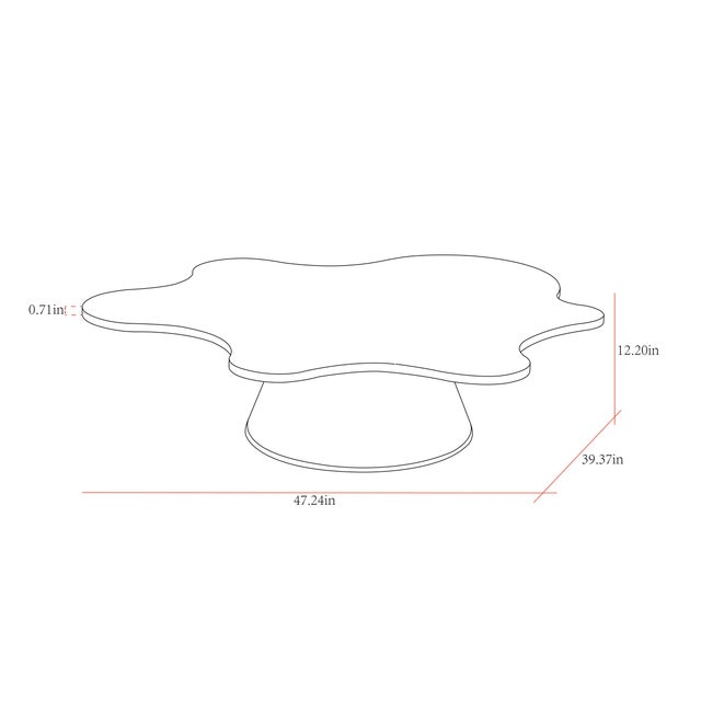 Contemporary Pasargad Home Simona Marble Top Coffee Table, Ivory For Sale - Image 3 of 4