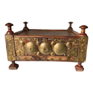 1900s Antique Wooden Ottoman For Sale