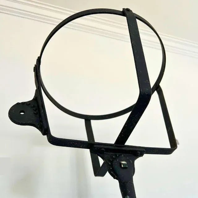 Mid-Century Adjustable, Wrought Iron Tripod Plant Stands, Indoor/Outdoor, Pair For Sale - Image 9 of 12