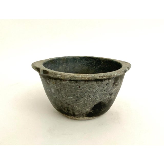 Stone Primitive Limestone Hand-Carved Vessel Bowl For Sale - Image 7 of 8
