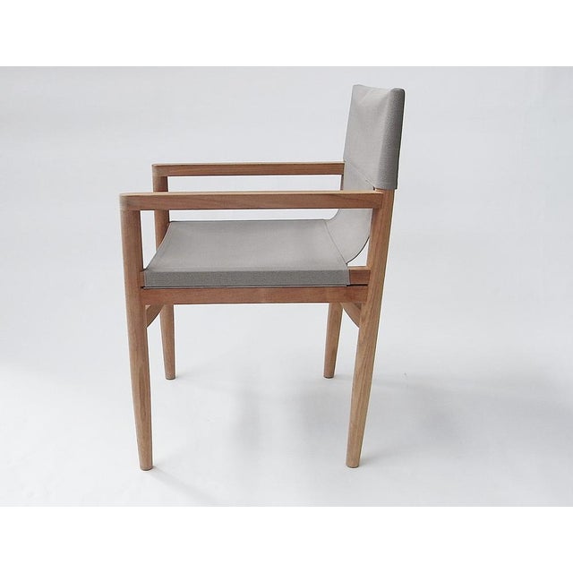 2000 - 2009 Road Garden Chair in Teak, Canatex with Velour Cushions by Rodolfo Dordoni for Roda, Italy, 2006 For Sale - Image 5 of 18