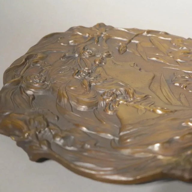 Art Nouveau Bronze Wall Relief For Sale - Image 3 of 7