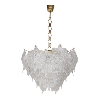 Vintage Mid-Century Modern Murano Glass Chandelier For Sale