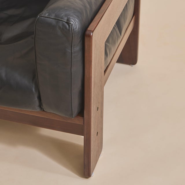 Italian 'Bastiano' Leather Longue Chair By Afra & Tobia Scarpa for Gavina, 1960s For Sale In Chicago - Image 6 of 11