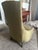 Single chair in need of reupholstery. 42” h x 29” w x 30” d. No pets or cigarette smoke.