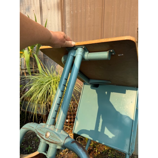 1960s MCM Classic Metal School Desk For Sale - Image 5 of 7