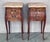 Antique Louis XV French Marquetry Marble Top Nightstands, Set of 2 For Sale - Image 11 of 11