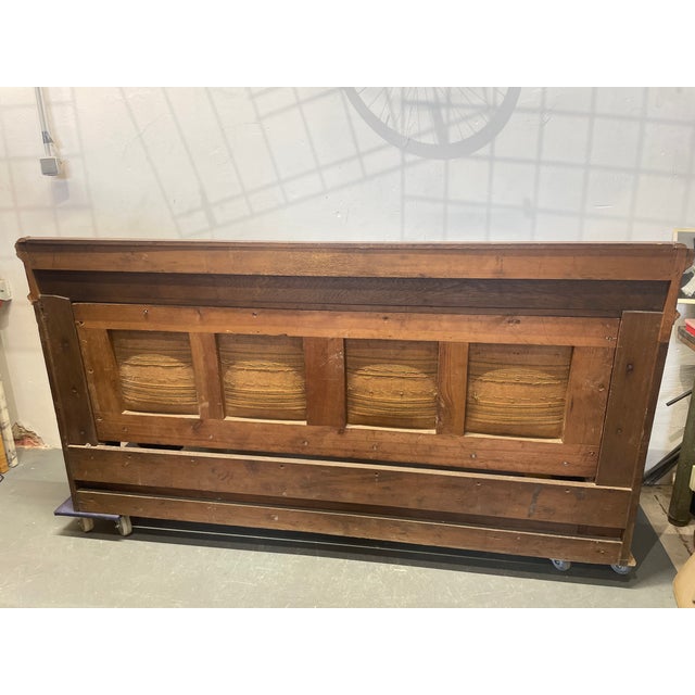 Antique German Oak Bench with Carved Griffins, 1890s For Sale - Image 11 of 12