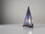 Glass Pyramid Table Lamp in Iron and Hand-Blown Glass For Sale - Image 7 of 9