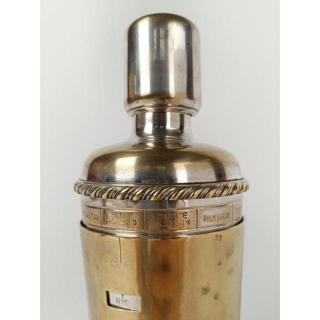 Mid-Century Italian Silver-Plated Menu Cocktail Shaker from Fornari, 1930s For Sale - Image 11 of 17