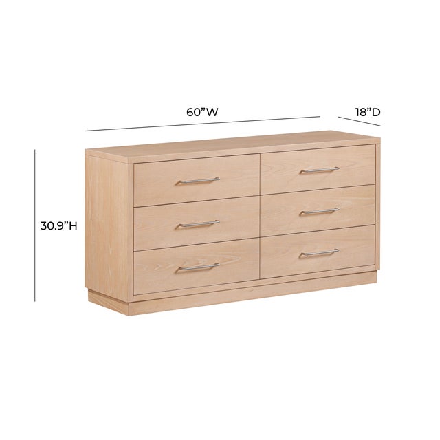 Tan Marlow Natural Wood Dresser For Sale - Image 8 of 9