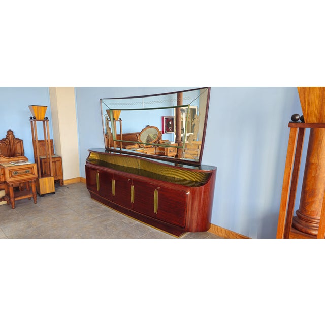 Mid-Century Italian Sideboard with Mirror from Vittorio Dassi, 1950s For Sale - Image 12 of 18