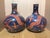 A Pair of Chinese Ceramic Vase Ming Dynasty Xuande Marked Blue Ground Famille Verte Porcelain Tianqiu Vase Hand Painted Dragon Pattern For Sale - Image 10 of 16
