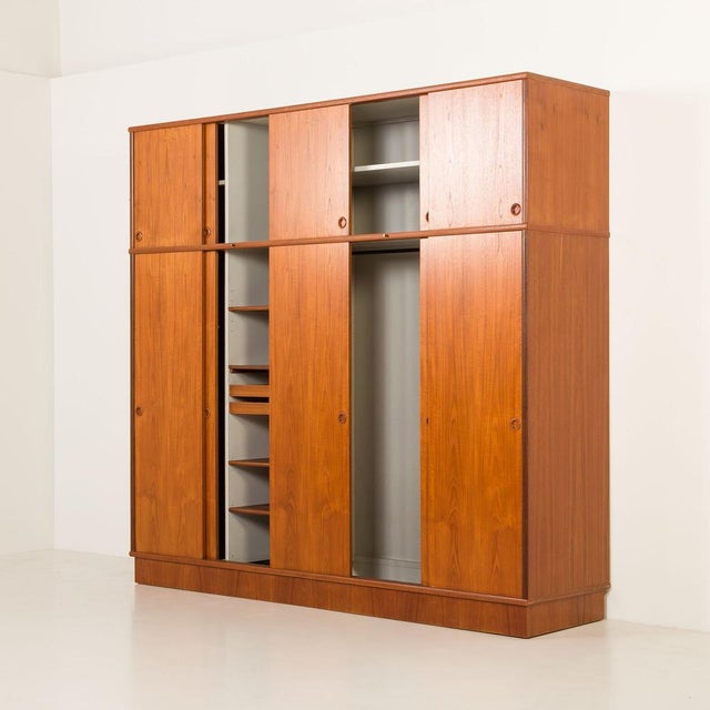 Wood Large Wardrobe in Teak by Melvin Mikkelsen, Denmark, 1960s For Sale - Image 7 of 18