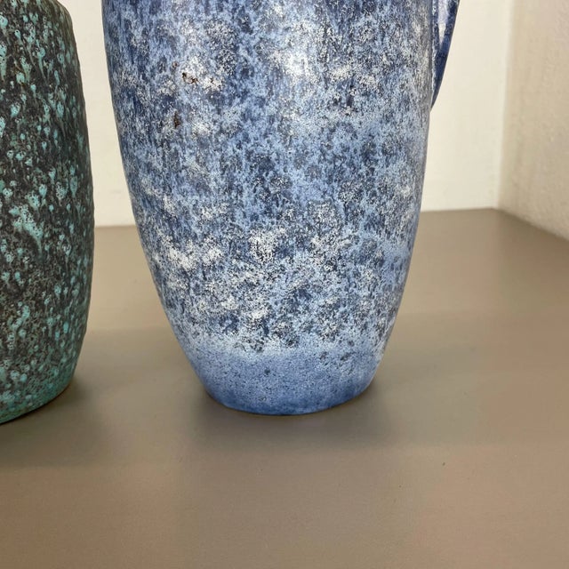 Fat Lava Ceramic Vases by Scheurich, Germany, 1970s, Set of 2 For Sale - Image 9 of 17