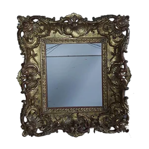 Antique Lime Wood Gilded Picture Frame