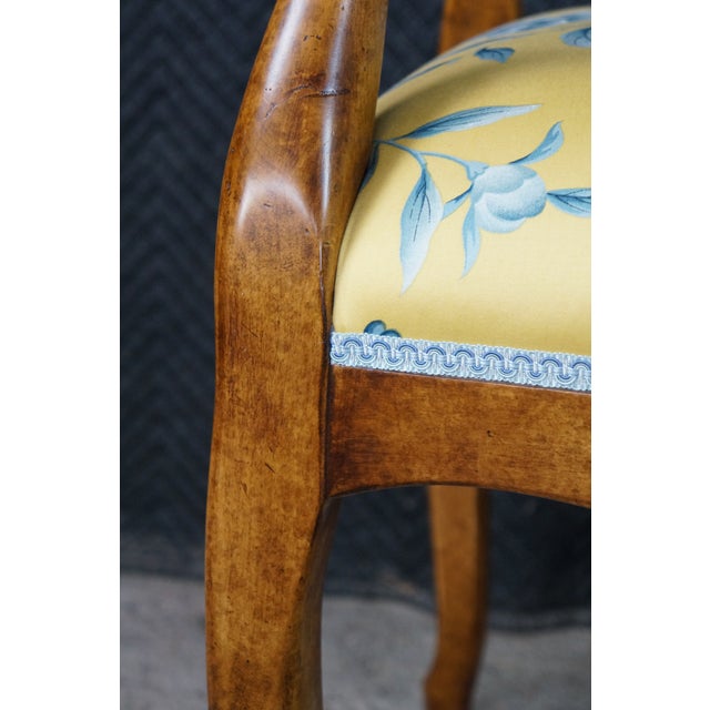 Vintage Minton Spidell French Provincial Style Walnut Window Bench & Pillows For Sale - Image 9 of 18
