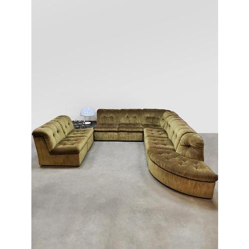 Verdant Green! Instantly bring color into your home with this colorful green vintage modular lounge sofa! Consisting of 8...