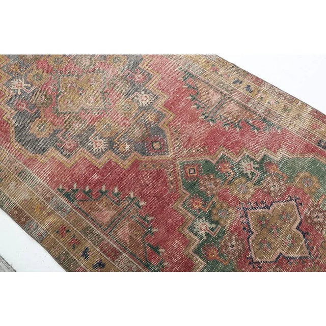 Vintage Natural Faded Rug For Sale - Image 4 of 18