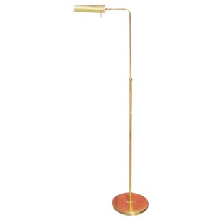 E.F. Chapman Adjustable Brass Cylinder Floor Lamp For Sale