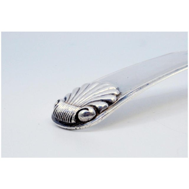 Silver Soup Ladle with Handle Grooves and Ladle Relief For Sale - Image 4 of 10