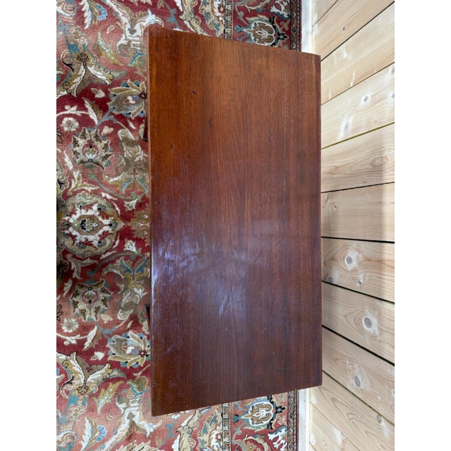 Louis XVI-Directoire Style Folding Games Table in Mahogany and Brass For Sale - Image 4 of 7