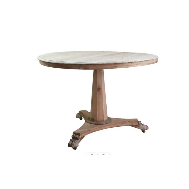 Small Antique English Palladian Style Round Bleached Table, 1835 For Sale - Image 9 of 9