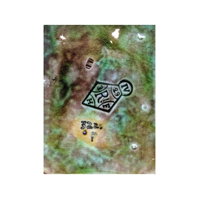 George Jones Majolica 'Strawberry Tray' With Cream & Sugar Wells, English, 1873 For Sale - Image 6 of 7