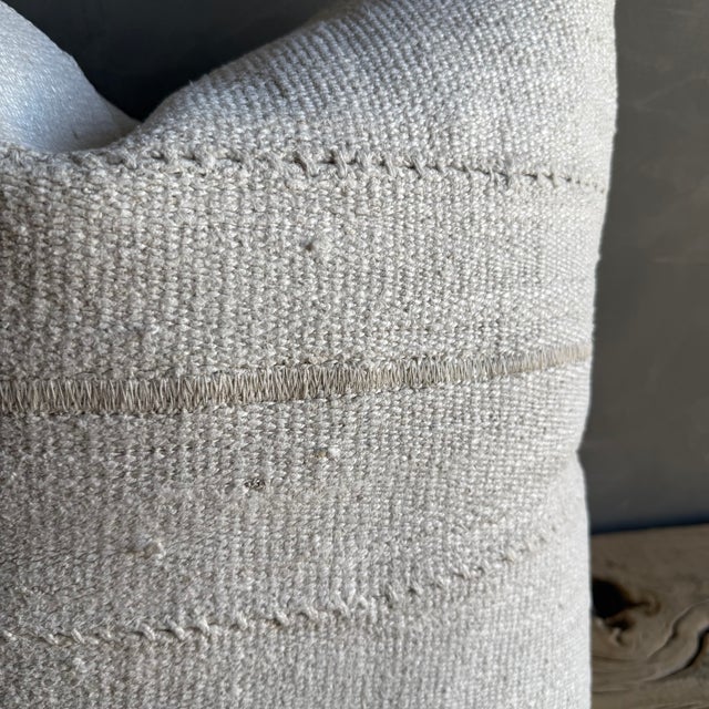 Vintage Rug Pillow Cover With Original Seams For Sale In Los Angeles - Image 6 of 7