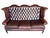 English High-Back Chesterfield Sofa with Queen Anne Legs in Burgundy Leather, 1980s For Sale - Image 4 of 5