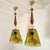 Mid-Century Modern Olive Green, Mid Century Modern, Murano Glass Pendant Lights - a Pair For Sale - Image 3 of 14