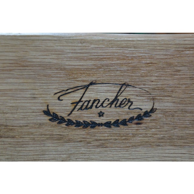 Mid-Century Fancher Chinoiserie Campaign Walnut Smoked Glass Buffet Credenza MCM For Sale - Image 15 of 18