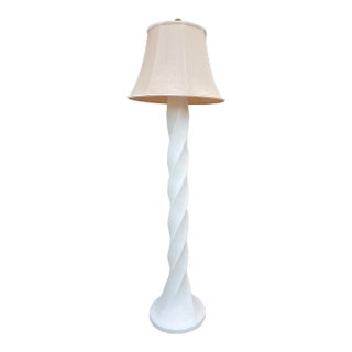 1980s Spiral Floor Lamp in the Style of Michael Taylor For Sale