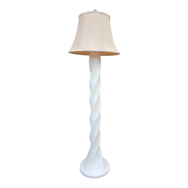 1980s Spiral Floor Lamp in the Style of Michael Taylor For Sale