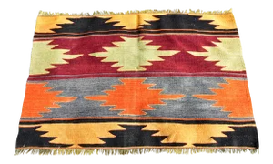 1970s Asian Style Handmade Turkish Kilim Rug