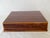 Large 1980's Dunhill Style Ribbon Mahogany Wood Humidor, Box With Brass Hinges For Sale - Image 4 of 10